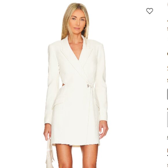 Jonathan Simkhai Jayda Blazer Cream Dress 6 - Picture 2 of 9